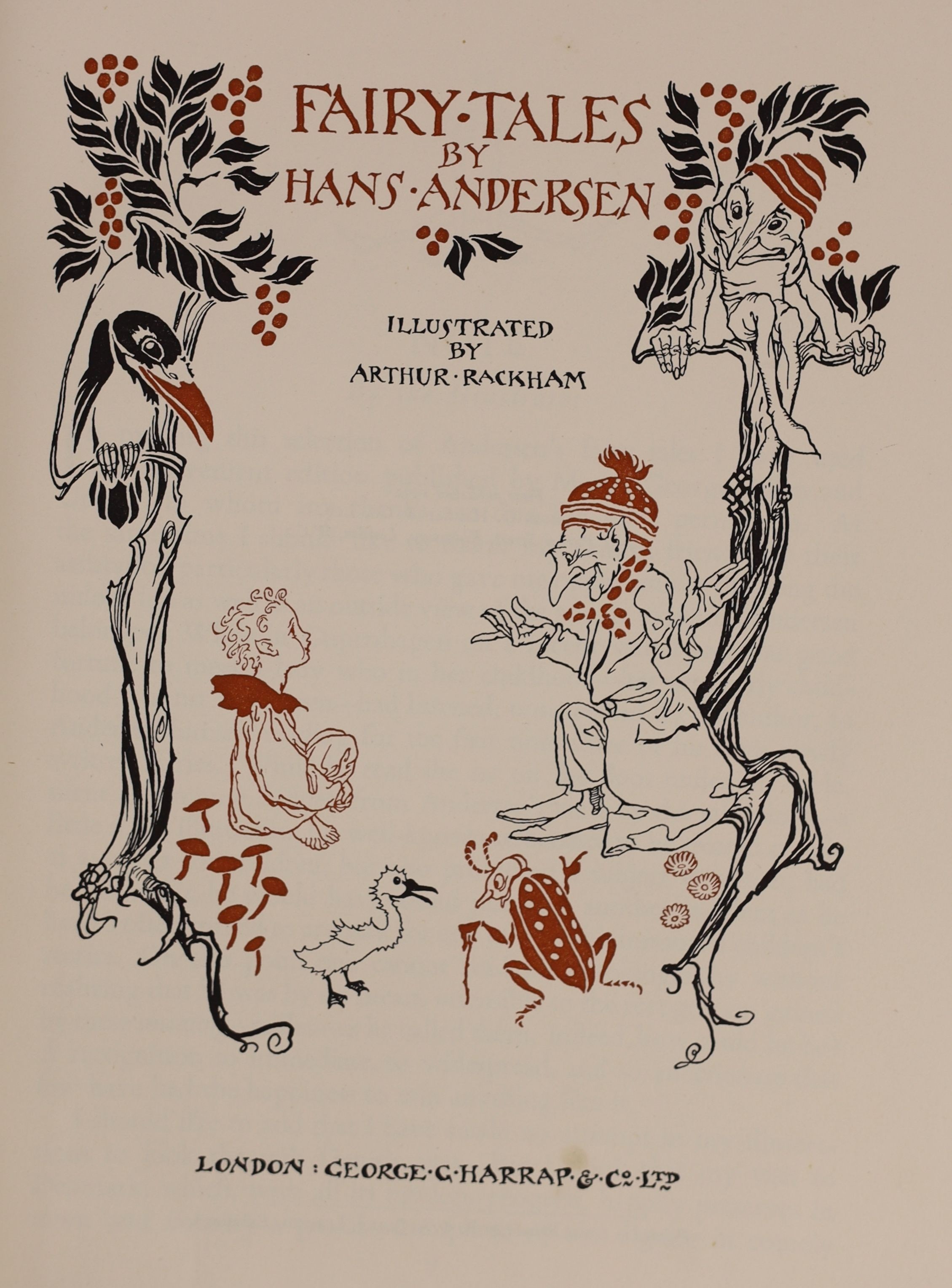 Rackham, Arthur (illustrator) - 5 works:- The Rhinegold and the Valkyrie, second impression, 1910; Siegfried & the Twilight of the Gods, ; Some British Ballads, tear to upper left of blue cloth front board, [1919]; Undin